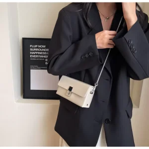 Texture Solid Color Molded Box Handbags Chain Strap Ladies Shoulder & Crossbody Bags New Arrival