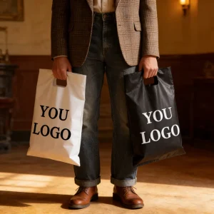 Thank You Shopping Bags for Small Business Plastic Retail Bags with Handles for Stores Boutique Clothes Business Gift