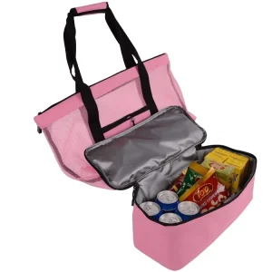Thermal Insulated Lunch Food Bag for Reusable Lunch Tote Box Leakproof Cooler Handle Bag for Office Work School Picnic Beach