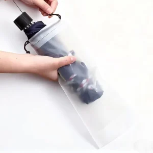Thickened Umbrella Storage Bag Customizable LOGO Gravure Printing Drawstring Frosted CPE Material Waterproof