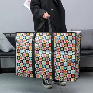 Thickened Waterproof Breathable Wear resistant Travel Bag Liner Non woven Storage Pouch Printed Carry on Luggage Bag