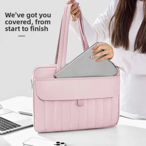 Thin Nylon Hard Shell Computer Bag Large Capacity Simple Fashion Travel File 15 16 Inch Notebook Laptop Sleeve Zipper Closure