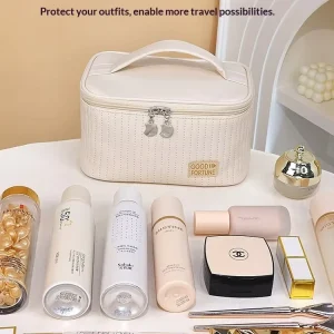 Top opened Cake shaped Cute Women Cosmetic Bag PU Leather Large capacity Solid Color Portable Storage Cosmetics Bag