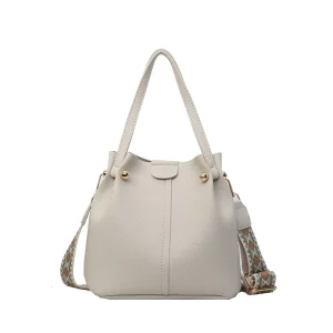 Tote Bag for Women Portable Handbag Geometric Pattern Straps Chain Polyester Vintage