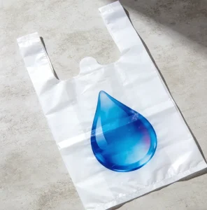 Transparent PE Food Plastic Bags for Bakery Cakes Waterproof Handle Large Shopping Bags Packaging