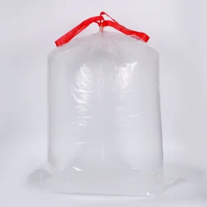 Transparent Red Drawstring Garbage Bag Large Capacity Waterproof Packaging Bag