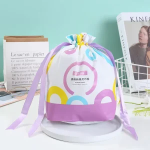Transparent Reusable Drawstring Cosmetic Makeup Bag Clothes Pouch Storage Custom Plastic Drawstring Bag for Shoes