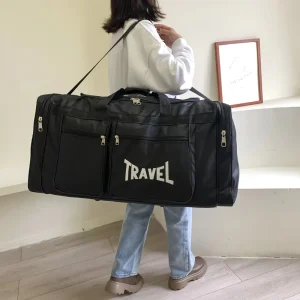 Travel Bag with Multiple Pockets and Portable Shoulder Strap for Spacious Packing Solutions