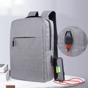 Travel Durable Water Resistant College School Computer Bags Business Laptop Backpack With USB Charging Port Fits 15.6 Inch Note