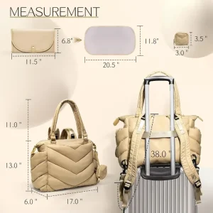Travel Large Crossbody Mommy Hospital Maternity Bag Stroller Organizer Puffer Baby Diaper Tote Bags with Changing Pad