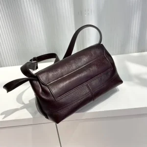 Tree Paste Leather Messenger Bag Top Layer Cowhide Motorcycle Flap Workwear Underarm Crossbody Shoulder Bag French Niche Genuine