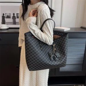 Trend Lychee Cross Messenger Mother Bag 4-piece Set Handbags for Women Fashion Bag Package PU Single Square Nylon