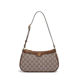 Trend-Setting Single Shoulder Crossbody Bag Hundred’s Retrouter Underarm Bag with Zipper Closure Polyester Lining Spring