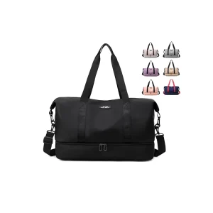 Trendy Lightweight Leisure Gym Duffel Bag Waterproof Nylon with Zipper Closure Customizable Logo Durable Travel Companion