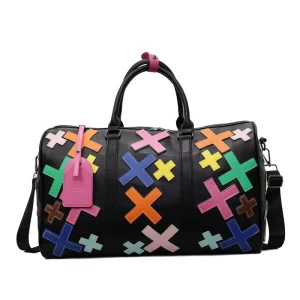 Trendy Personalized Sports Bag with WaterResistant PU Leather for Women’s Fitness and Travel