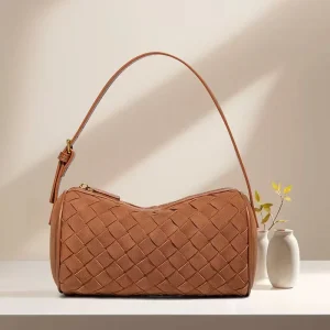 Trendy Retro Bohemian Nubuck Zipper Shoulder Crossbody Bag Multi Color Spacious Long Strap for Young Girls