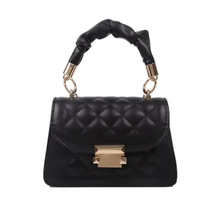 Trendy Versatile Winter Women’s Crossbody Bag Korean Style Fashionable Chain Zip Two Straps Small Square PU Handbag