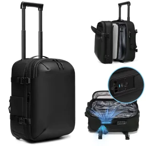 Trolley Vacuum Backpack with Vacuum Compression System Airtight Bag Rolling Wheel Business Trip Travel Backpack Laptop Backpack