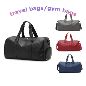 UMI Custom Pu Leather Travel Duffel Bag Spring Summer Winter Weekend Portable Large Capacity Waterproof Sports Fitness Gym