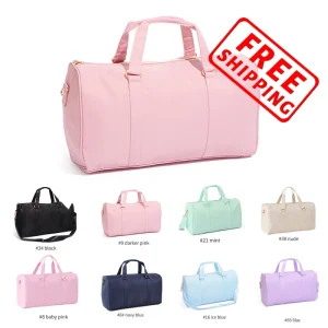 US Warehouse Dispatch No Tariff 8 Colors Durable Water Resistant Luggage Bag Nylon Black Duffel Tote Bag Travel Gym Weekend Bag