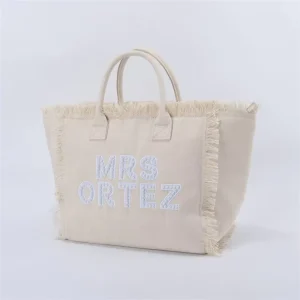 USA Warehouse Bride Wedding Gift Honeymoon Travel Tote Beach Bags Canvas Bag Tote Bag Zipper
