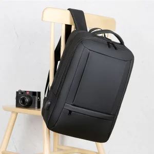 USB Charging Unisex Business 15.6 Inch Geometric Laptop Backpack with Anti Theft and Waterproof Features