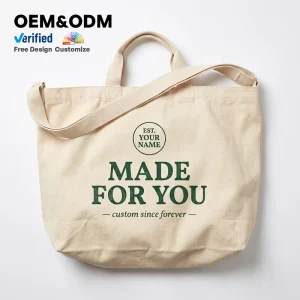 Ujoy Gift Custom Printed Recyclable Pure Cotton Crossbody Tote Bag Custom Adjustable Strap Shoulder Shopping Handbags