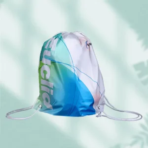 UniOne CPE Waterproof Cloth Shoes Drawstring Backpack Eco Friendly Recyclable Customizable Logo Gym Sport Bag