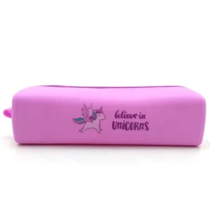 Unicorn Cosmetic Makeup Bag with Custom Color Zipper Closure Silk Printing 200x60x50mm