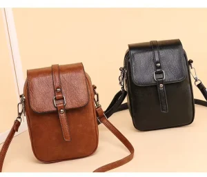 Unisex Classic Vintage PU Leather Large Capacity Crossbody Shoulder Messenger Bag for Travel Work and Daily Carry