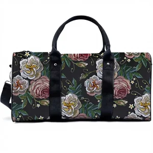 Unisex Duffle Tote Weekender Bag for Travel Gym Adjustable Shoulder Strap Large Capacity Water Resistant Polyester