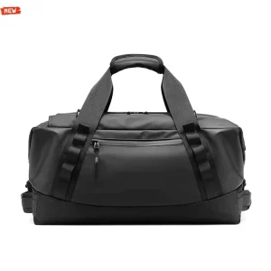 Unisex Fashion Polyester Zipper Handbags Gym Travel Backpack with Shoe Compartment Foldable Duffle Bag