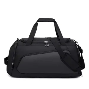 Unisex Large Capacity Luxury PU Leather Travel Duffel Luggage Bag Custom Logo Waterproof Gym Duffle Shoe Storage Compartment