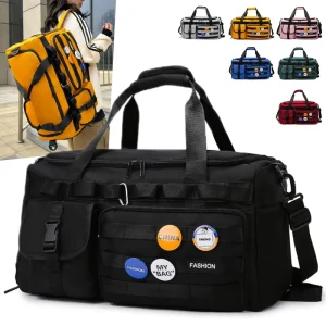 Unisex Large Capacity Multi-Functional Gym Duffle Bag Waterproof Oxford Sports Backpack For Fitness Travel Outdoor Polyester PVC