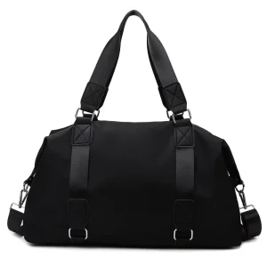 Unisex Large Oxford Gym Backpack Zipper Closure Custom Logo Weekend Overnight Bag Shoe Compartment Weekr Rucksacks Duffel Bag