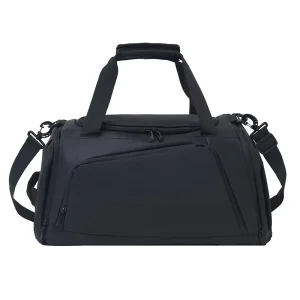 Unisex Lightweight Polyester Travel Gym Bag Wear Resistant Short Distance Duffle Zipper Waterproof Design Letter Men