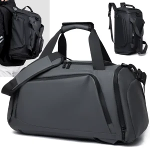 Unisex Luxury Gym Duffle Bag Backpack Custom Logo Large Capacity Waterproof Oxford Polyester Lining Travel Sports Fitness Casual