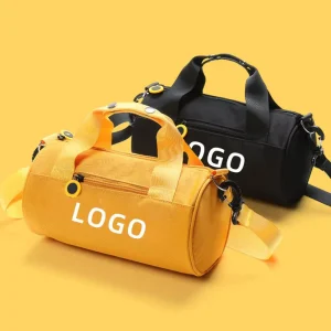 Unisex Mini Sport Gym Duffle Travel Bags Custom Logo Weekender Waterproof Oxford Material Zipper Closure Fashion Kids