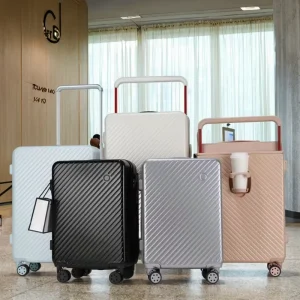 Unisex Portable Multi Functional Travel Bags Waterproof Polyester Lining with Lock Spinner Caster Luggage Sets