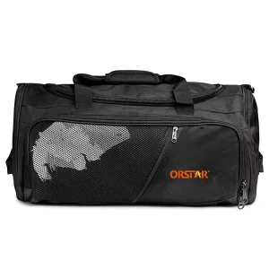 Unisex Sports Gym Duffel Bag Polyester Material Zipper Closure Tote Shoulder Strap Drawbar for Overnight Travel