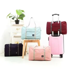 Unisex Waterproof Oxford Travel Duffle Bag Custom Logo Foldable Luggage Makeup or Dust Storage Duffel Moving Laundry Bag