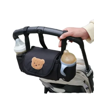 Universal PP Animal Prints Medium Nursery Diaper Organizer Bag Single Package Insulated Cup Holder Hanging Baby Stroller Bag