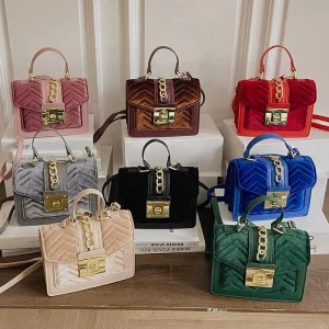 Velvet Purse Winter Fashion Sac a Main Designer Luxury PU Crossbody Vintage Women Hand Bags Ladies Handbag