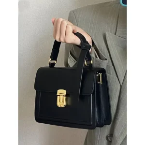 Versatile Ins Messenger Bag for Women Trendy Retro Hand-Held Small Square Bag Niche Texture Shoulder Bag