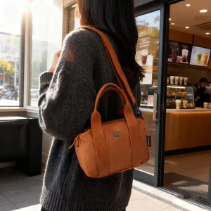 Versatile Large Capacity Lady Fashion Women’s Tote Bag Lightweight Nylon Zipper Water Resistant Single Shoulder Handbag