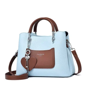 Versatile New Contrasting Color Fashionable Retro Simple Elegant Temperament Casual Women’s Shoulder Bags