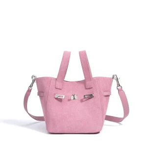 Versatile Retro Fashion Casual Messenger Bag Durable Frosted Handbag with Niche Lock New Trend Shoulder Bag