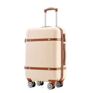 Vintage ABS Parent Child Travel Suitcase Hard Luggage 20 22 24 26inch Carry On Luggage for Men Women Students