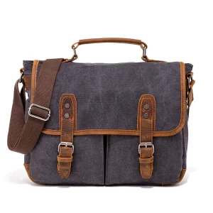 Vintage Canvas Shoulder Messenger Bag for Men Custom Logo Designer
