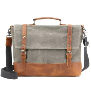 Vintage Fashion Canvas Messenger Bag with Custom Logo High Quality Durable Shoulder Bag for Outdoor & Travel Use